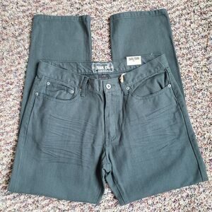 IRON Co NEW YORK Mens Green SLIM FIT PANTS NWT 32 x 30